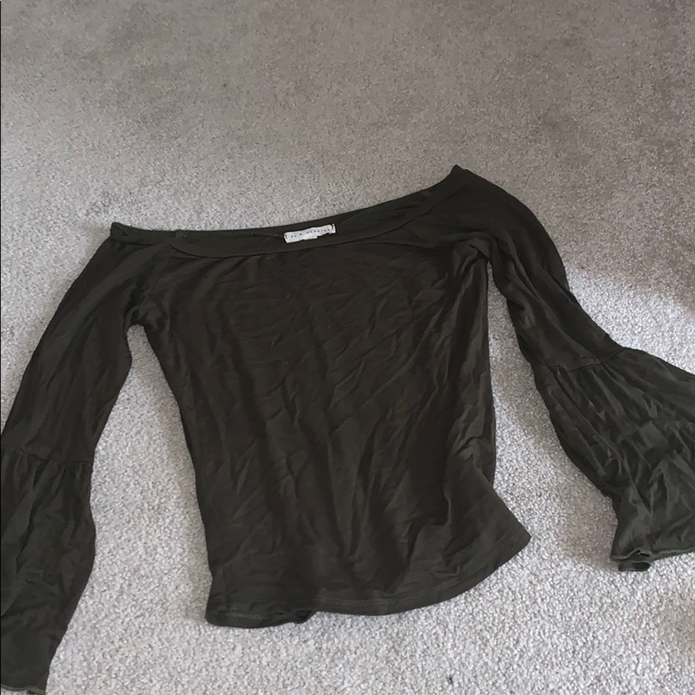 LA hearts army green shirt